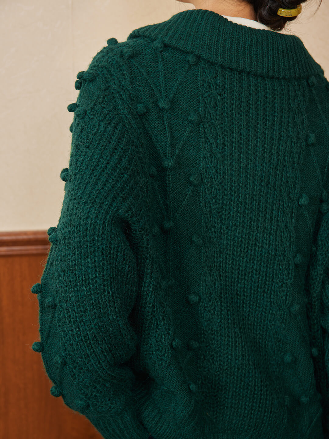 Green Knitted Cardigan