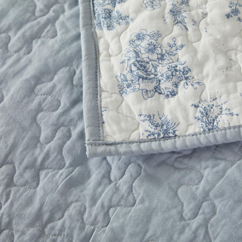 Quilt Bedding Set-French Country Blue Floral