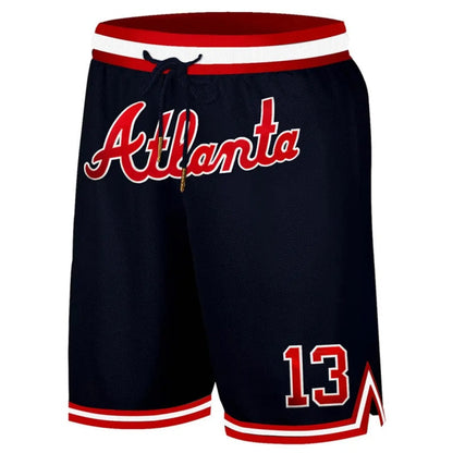 🔥Regular Fit Letter & Number Print Drawstring Waist Jersey Basketball Shorts
