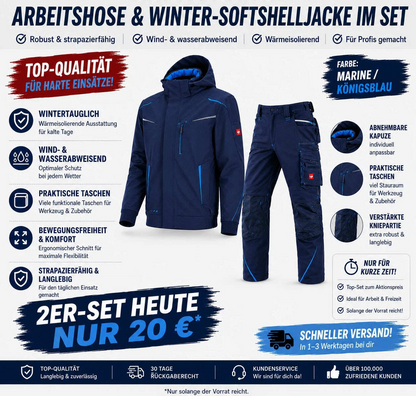 Offizieller Markenshop-Softshelljacke x Bundhose Set