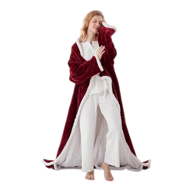 🔥Wearable Heated Blanket with Foot Pocket Sherpa🔥Overheat Protection & Auto Shut-Off