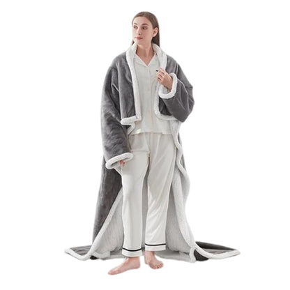 🔥Wearable Heated Blanket with Foot Pocket Sherpa🔥Overheat Protection & Auto Shut-Off