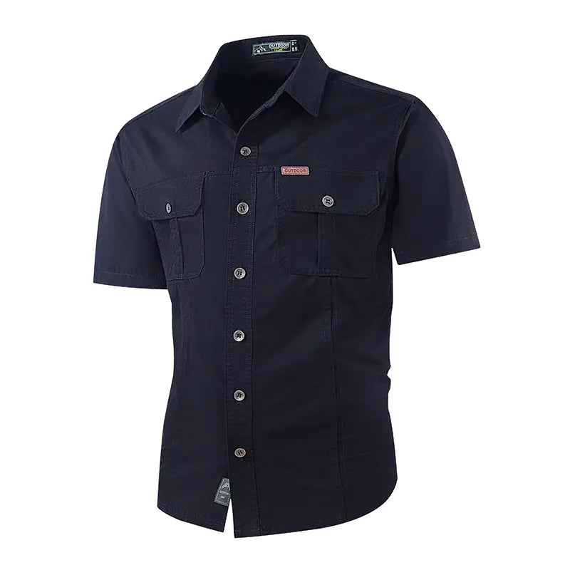 Men's Casual Short-Sleeve Utility Shirt