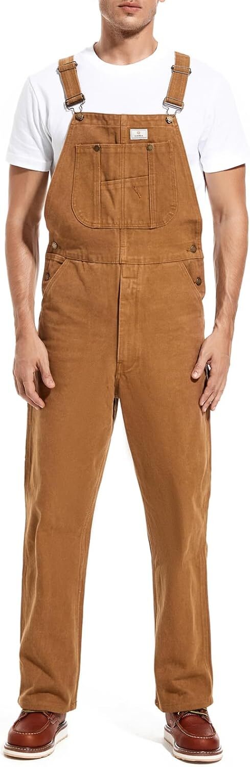 🔥CLEARANCE SALE🔥Men's Heavy-Duty Denim Bib Overalls – Adjustable Straps & Utility Pockets