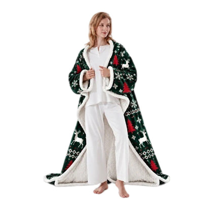 🔥Wearable Heated Blanket with Foot Pocket Sherpa🔥Overheat Protection & Auto Shut-Off