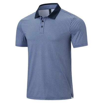 💝💝Men's Classic Polo Shirts Contrast Collar Short Sleeve Casual Solid Stylish and Printed Polo