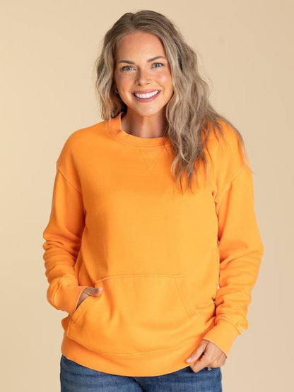 🔥Back by Popular Demand! Pigment Dyed Cozy Campfire Crewneck Sweatshir