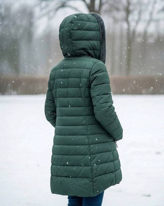 [Saldi] Cappotto trapuntato da donna con fodera in pile