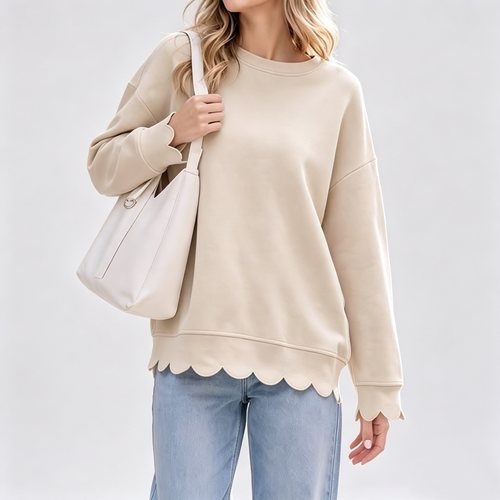 Women's Fashion Casual Knit Vintage-Inspired Round Neck Oversized Tunic