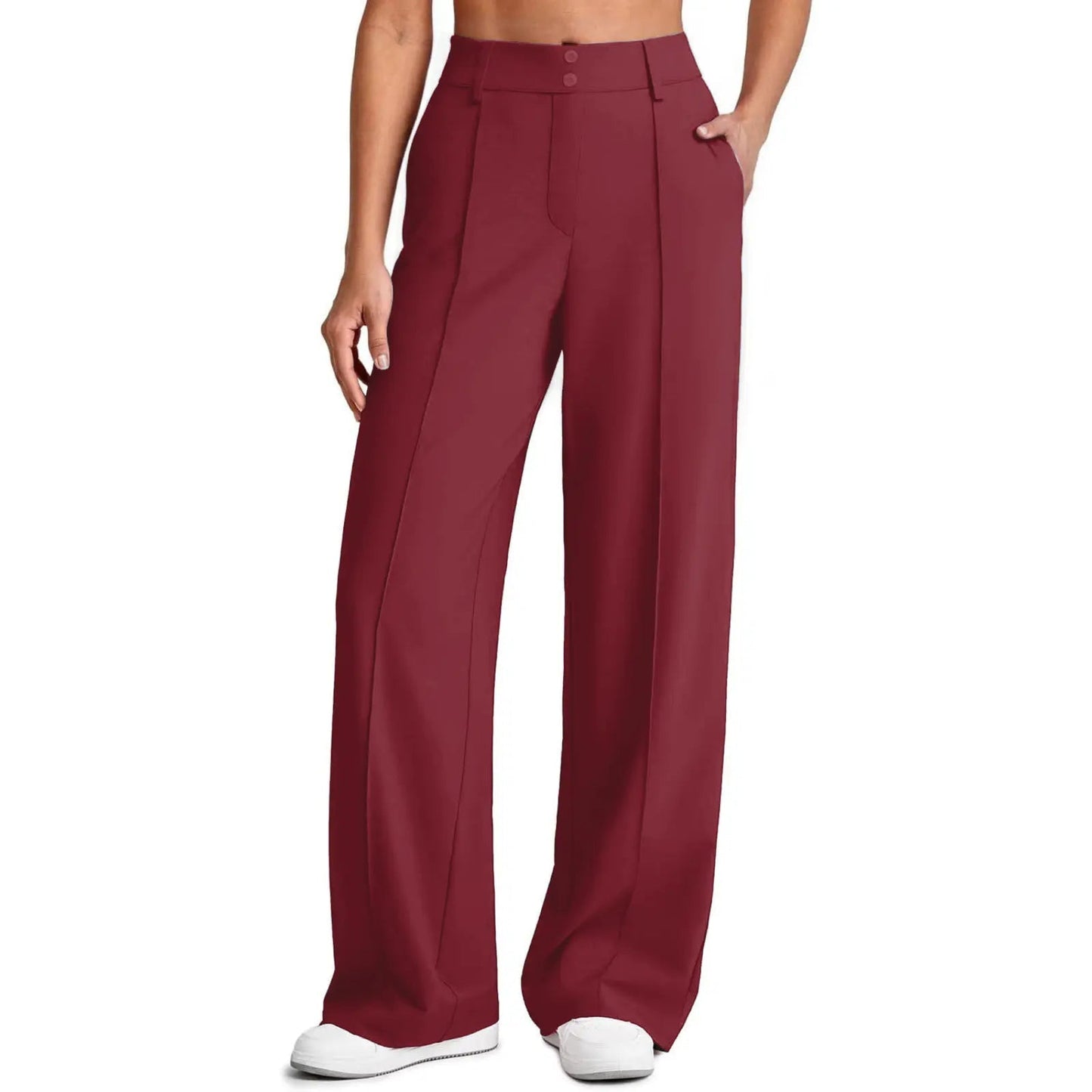 Women's Straight Leg Ponte Yoga Pants with Pockets