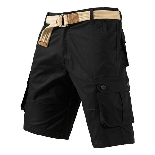 Men's Lightweight Cargo Shorts with Belt & Functional Pockets