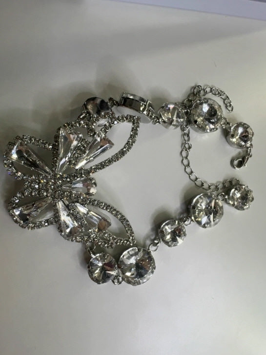 Crystal Butterfly Statement Choker Necklace