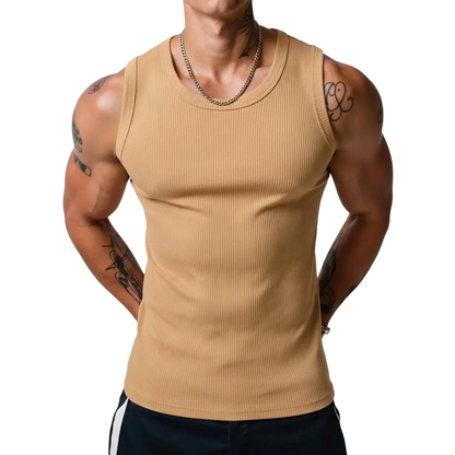 💝💝Men's Wide Strap Ribbed Tank Top