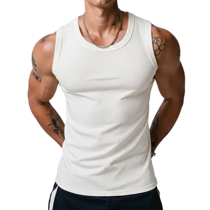 💝💝Men's Wide Strap Ribbed Tank Top