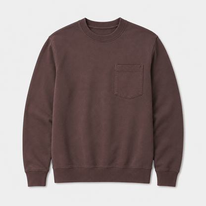 【LAST DAY SALE】Vintage Washed Unisex Pocket Crewneck Sweatshirt