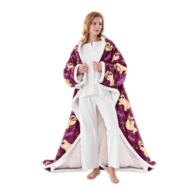 🔥Wearable Heated Blanket with Foot Pocket Sherpa🔥Overheat Protection & Auto Shut-Off