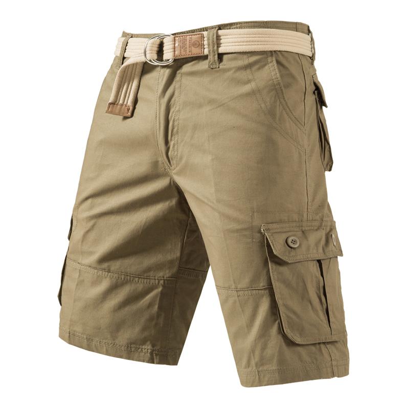 Men's Lightweight Cargo Shorts with Belt & Functional Pockets
