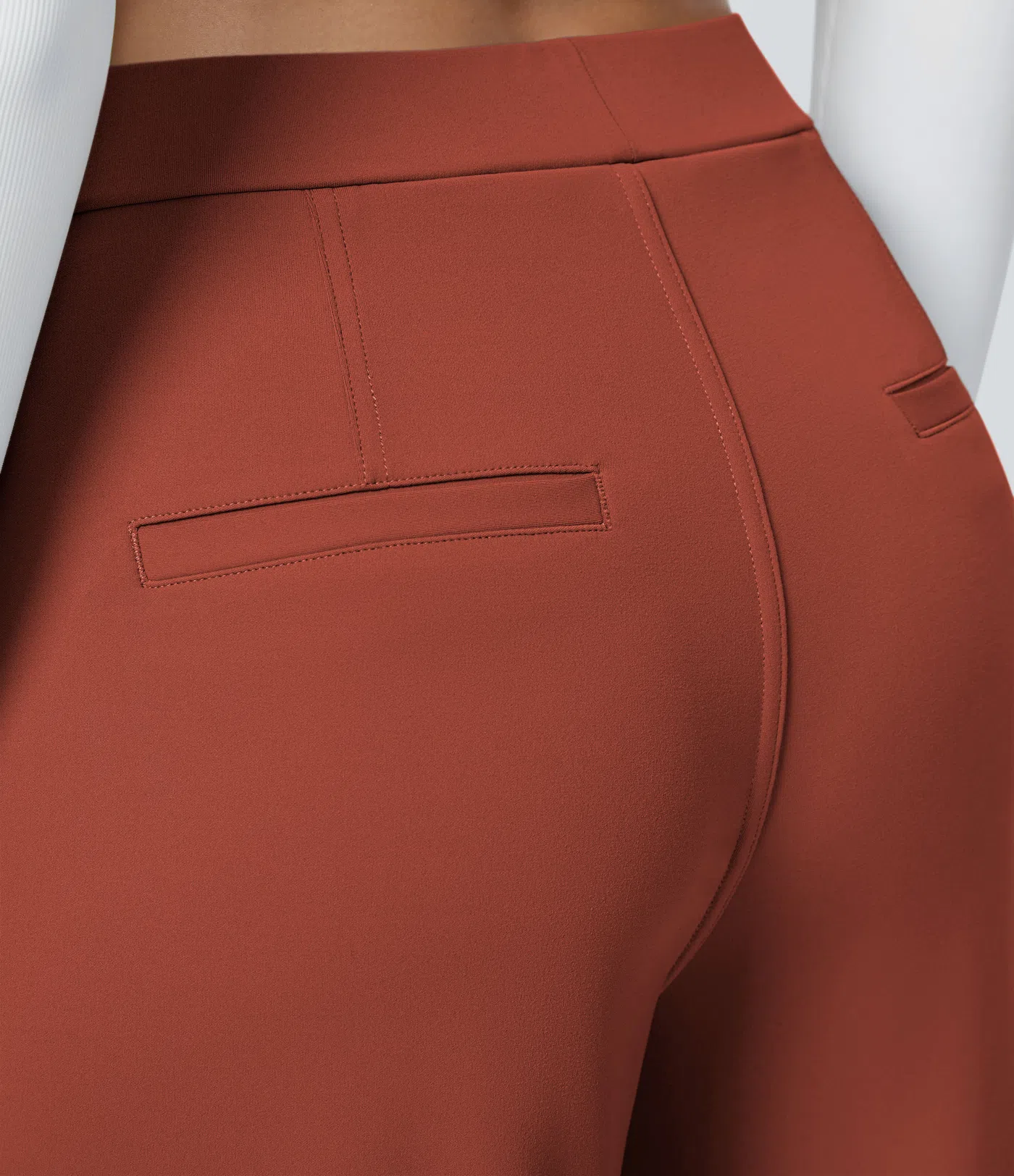 High Waisted Side Pocket Straight Leg Work Pants
