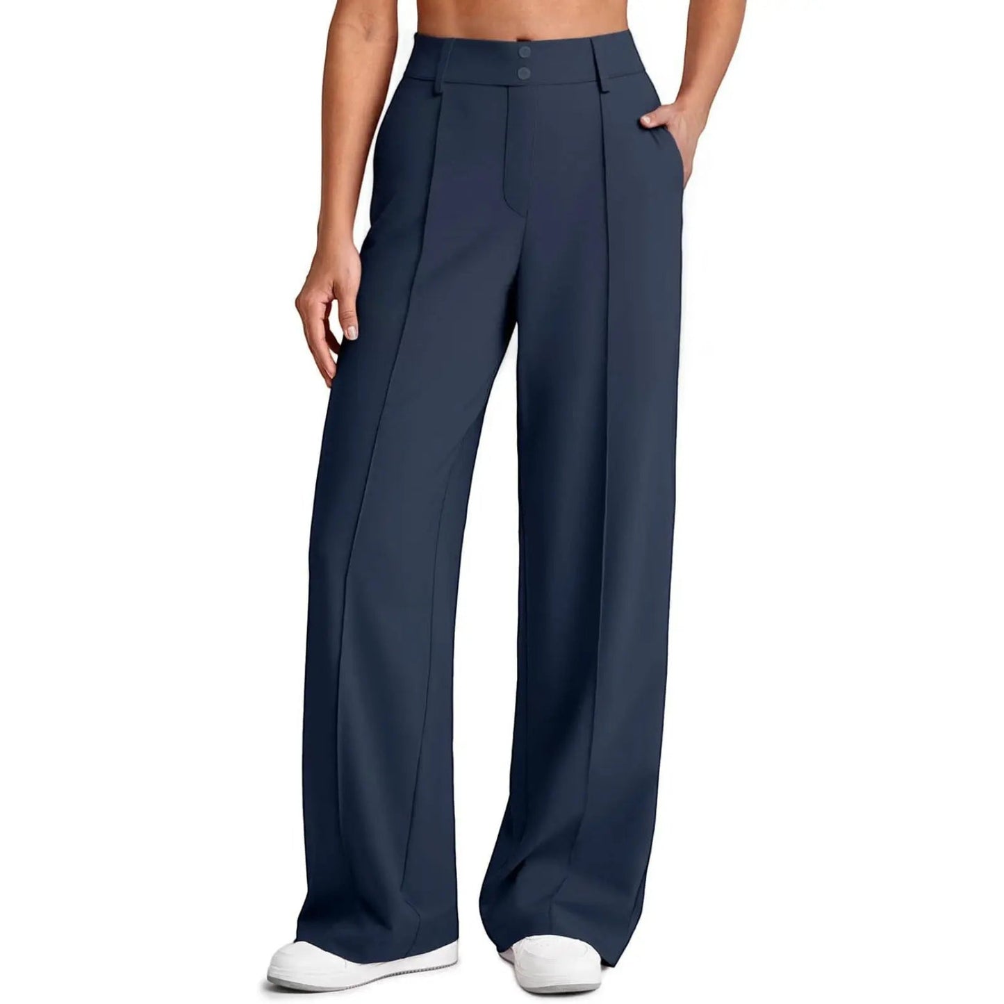 Women's Straight Leg Ponte Yoga Pants with Pockets