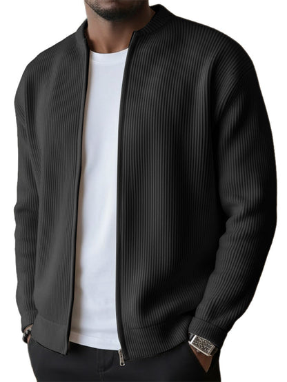 Men's Ribbed Zip-Up Jacket — Comfortable, Casual & Easy to Style