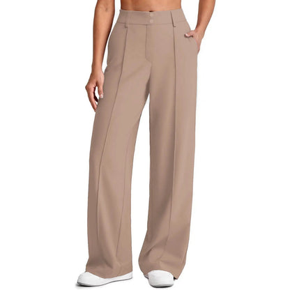 Women's Straight Leg Ponte Yoga Pants with Pockets