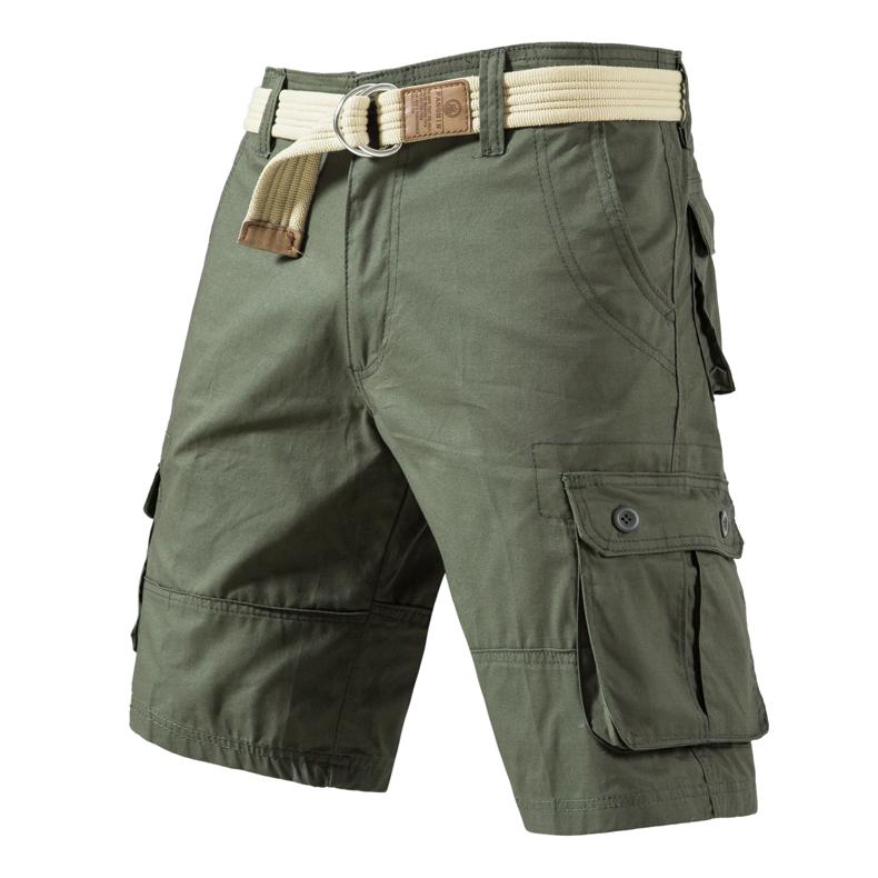 Men's Lightweight Cargo Shorts with Belt & Functional Pockets