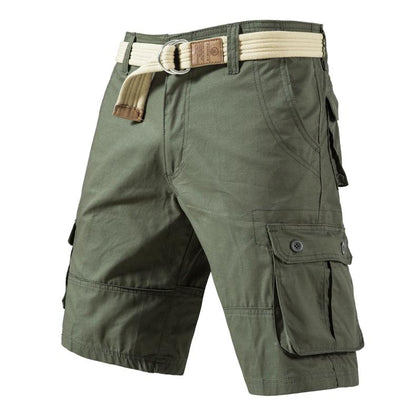 Men's Lightweight Cargo Shorts with Belt & Functional Pockets