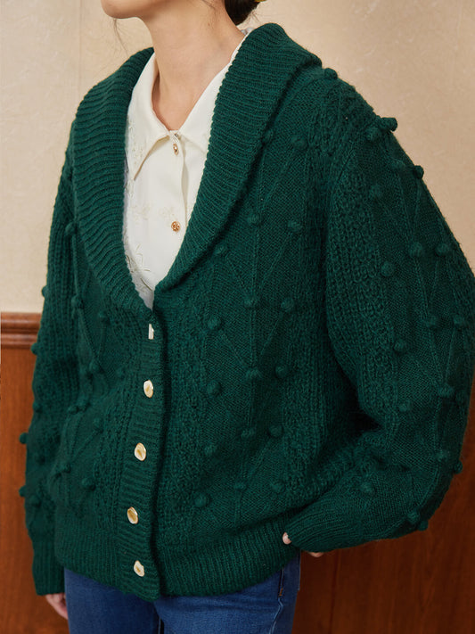 Green Knitted Cardigan