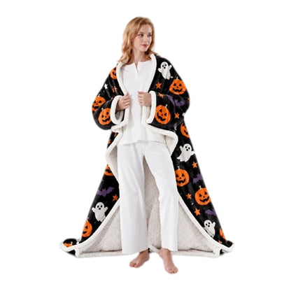 🔥Wearable Heated Blanket with Foot Pocket Sherpa🔥Overheat Protection & Auto Shut-Off