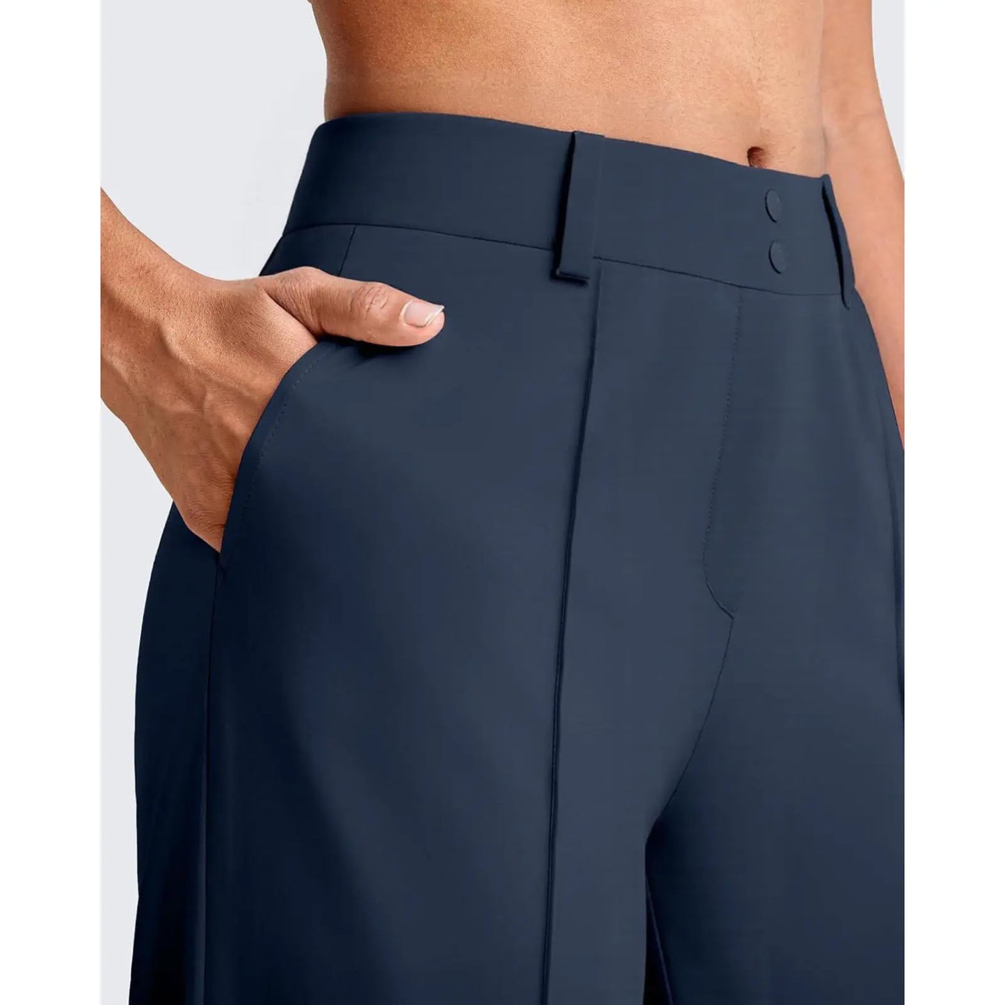 Women's Straight Leg Ponte Yoga Pants with Pockets