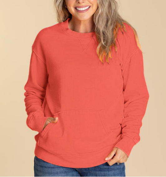 🔥Back by Popular Demand! Pigment Dyed Cozy Campfire Crewneck Sweatshir
