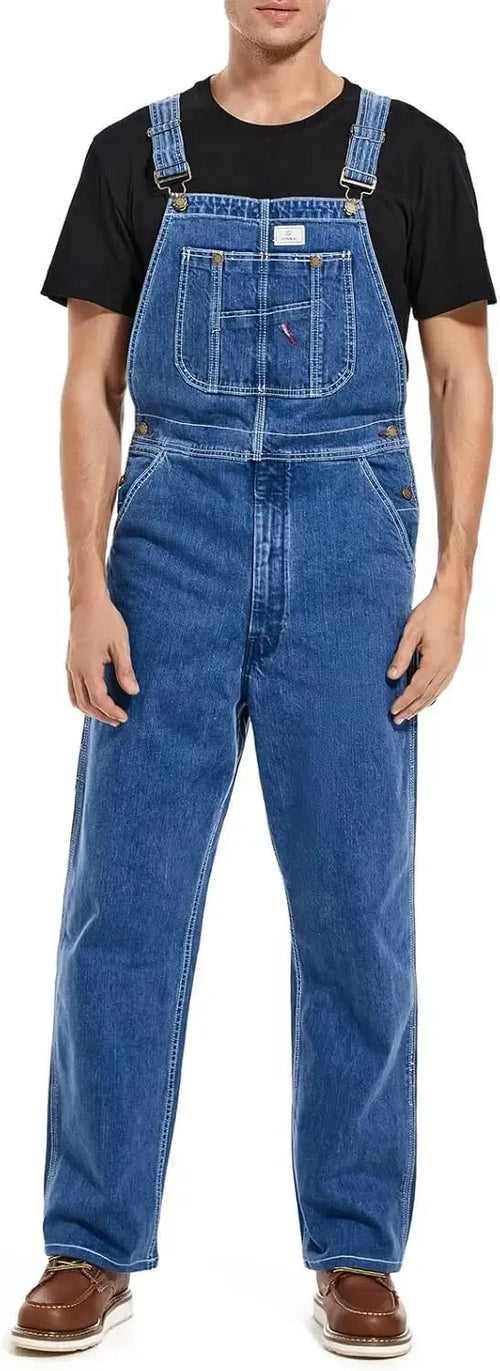 Men's Flex Denim Bib Overalls — Adjustable & Utility Ready