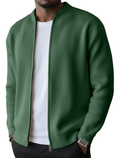 Men's Ribbed Zip-Up Jacket — Comfortable, Casual & Easy to Style