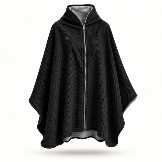 Beheizbarer Kuschelponcho für Damen – Flauschig weich mit 3 Heizstufen