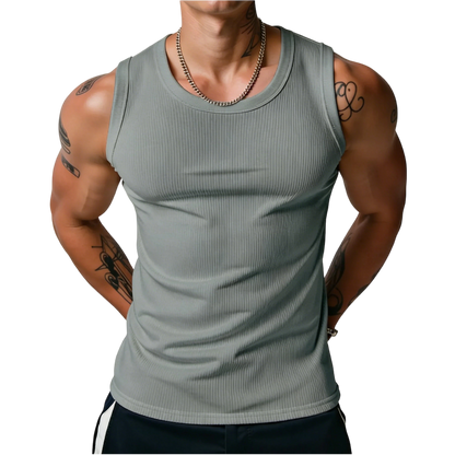 💝💝Men's Wide Strap Ribbed Tank Top