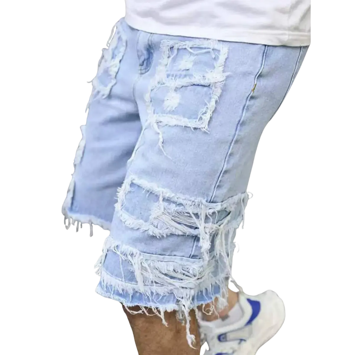 ⚡FINAL SALE⚡Raw Hem Denim Shorts with Rips – Edgy Urban Casual Warm-Weather Essential