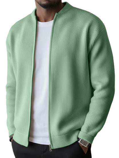 Men's Ribbed Zip-Up Jacket — Comfortable, Casual & Easy to Style