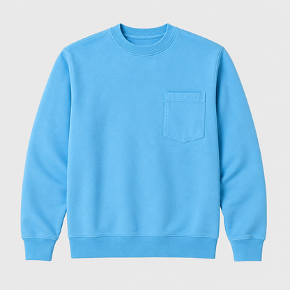 【LAST DAY SALE】Vintage Washed Unisex Pocket Crewneck Sweatshirt