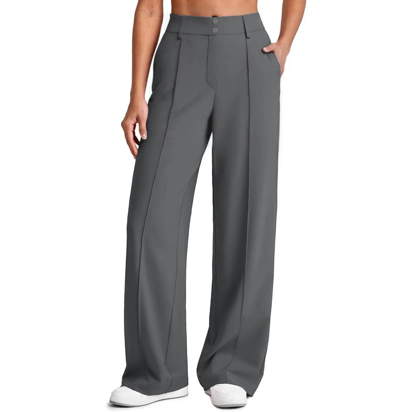 Women's Straight Leg Ponte Yoga Pants with Pockets