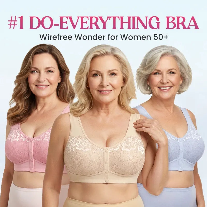 💥Last Day🔥Front Closure Breathable Cotton Lifting Bra for Seniors