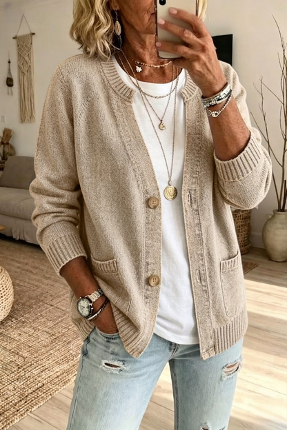 New Arrival🔥Women's V-Neck Button Knit Cardigan