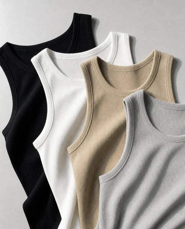 💝💝Men's Wide Strap Ribbed Tank Top