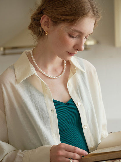 Casual All-match Side Slit Shirt