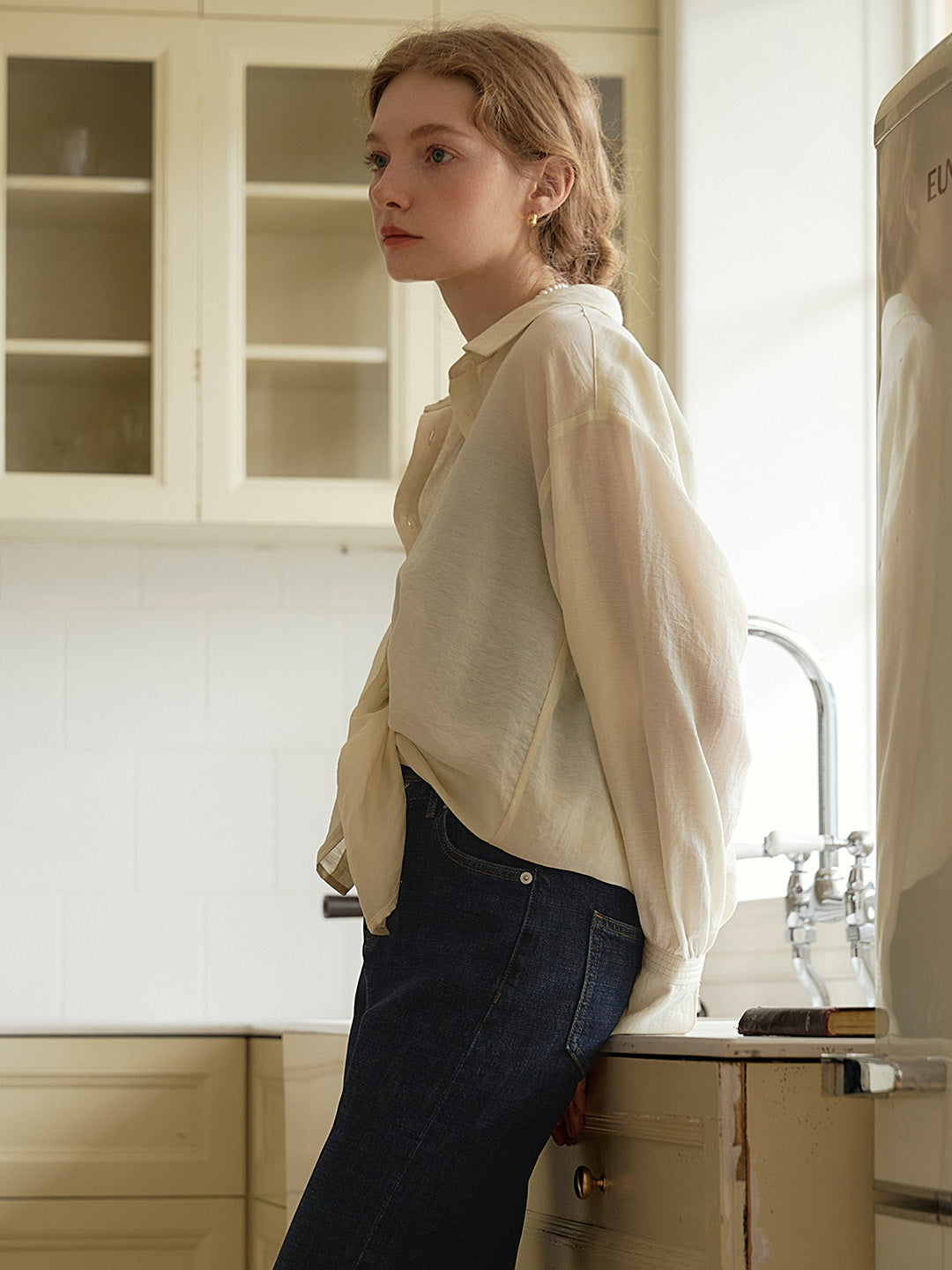 Casual All-match Side Slit Shirt