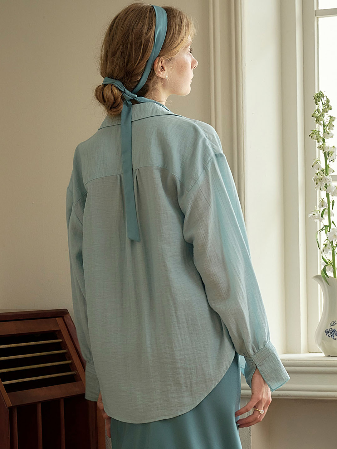 Casual All-match Side Slit Shirt