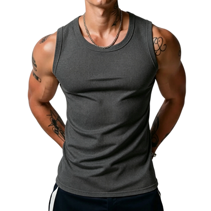 💝💝Men's Wide Strap Ribbed Tank Top