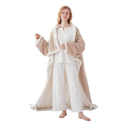 🔥Wearable Heated Blanket with Foot Pocket Sherpa🔥Overheat Protection & Auto Shut-Off