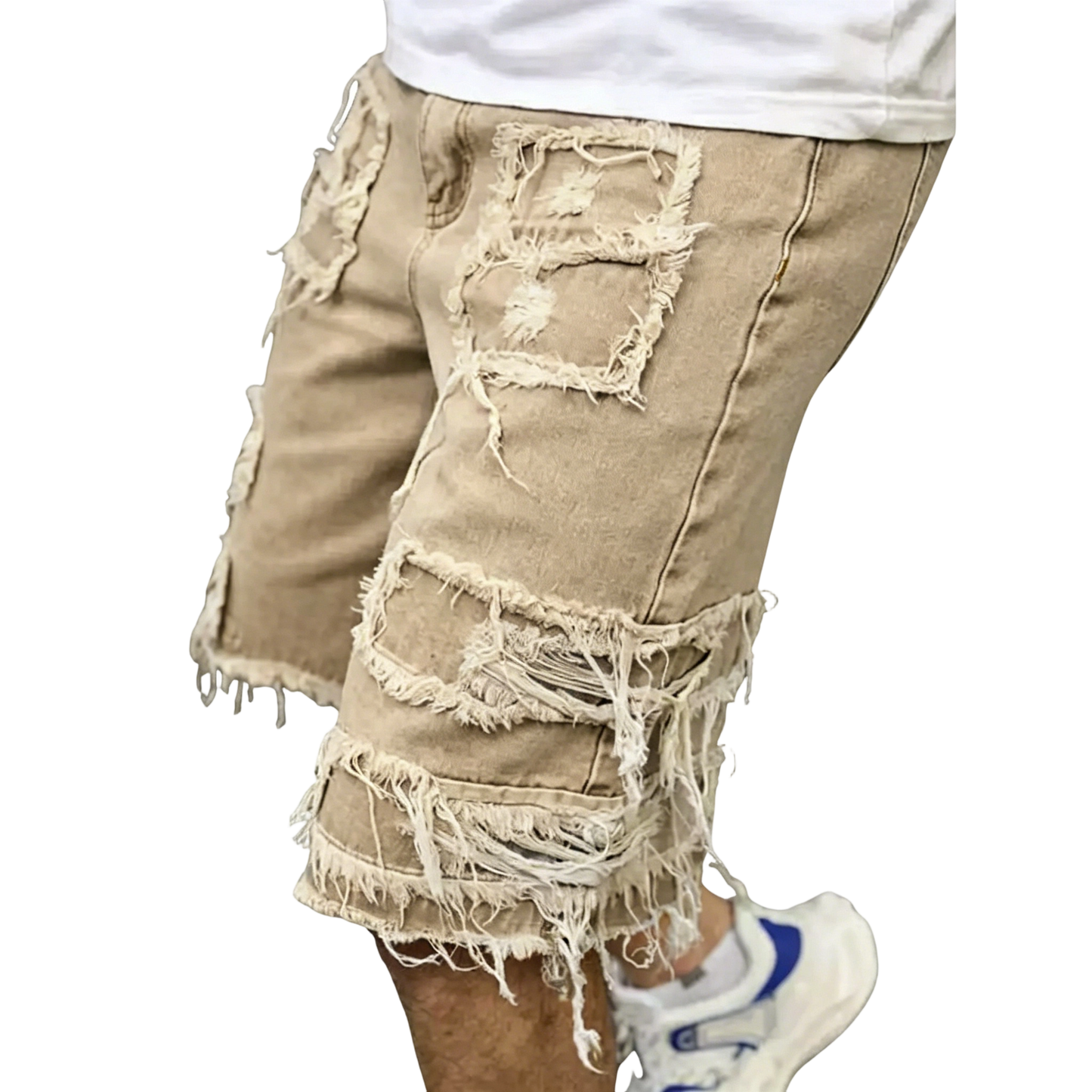 ⚡FINAL SALE⚡Raw Hem Denim Shorts with Rips – Edgy Urban Casual Warm-Weather Essential