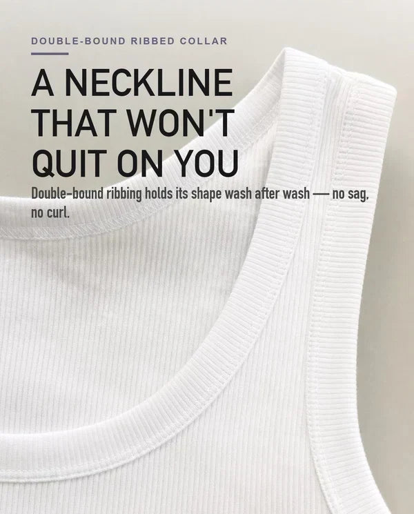 💝💝Men's Wide Strap Ribbed Tank Top
