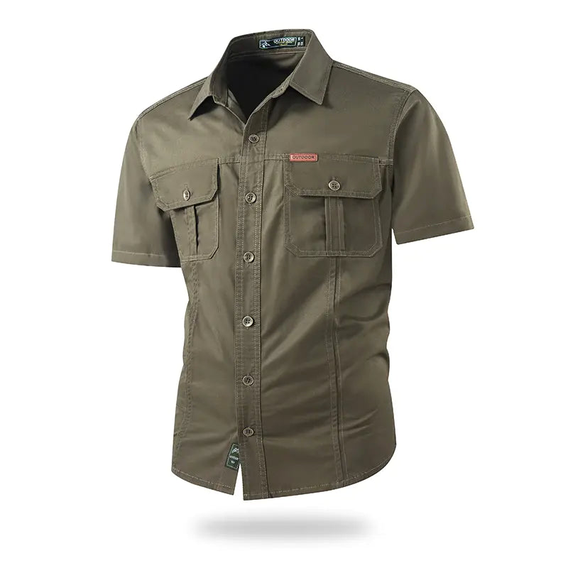 Men's Casual Short-Sleeve Utility Shirt